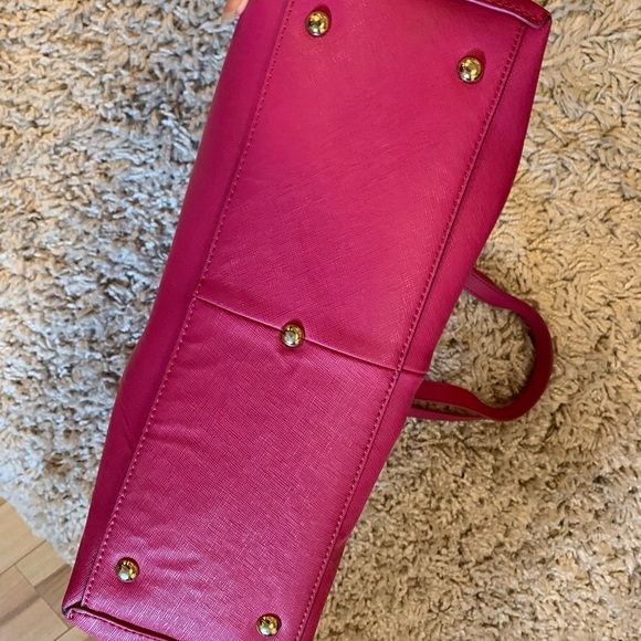 Hot Pink Burano Leather Handbag Shoulderbag - Picture 3 of 4